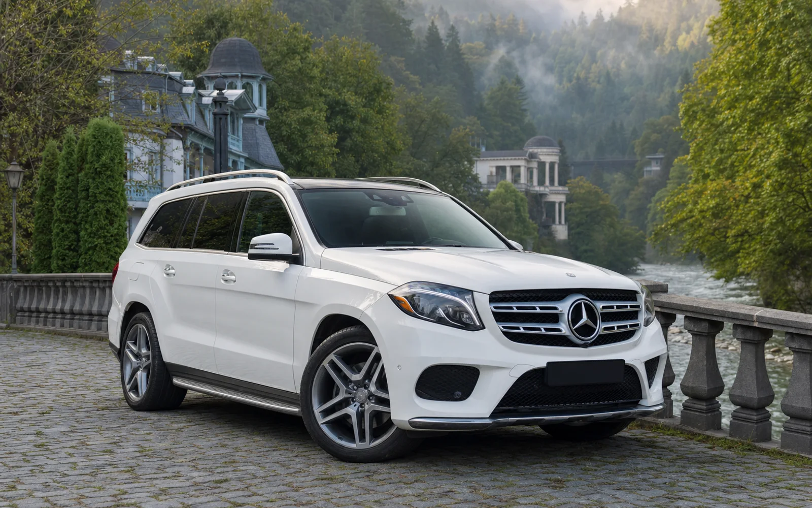 Белый Mercedes-Benz GLS 450 4MATIC 2017 в Боржоми